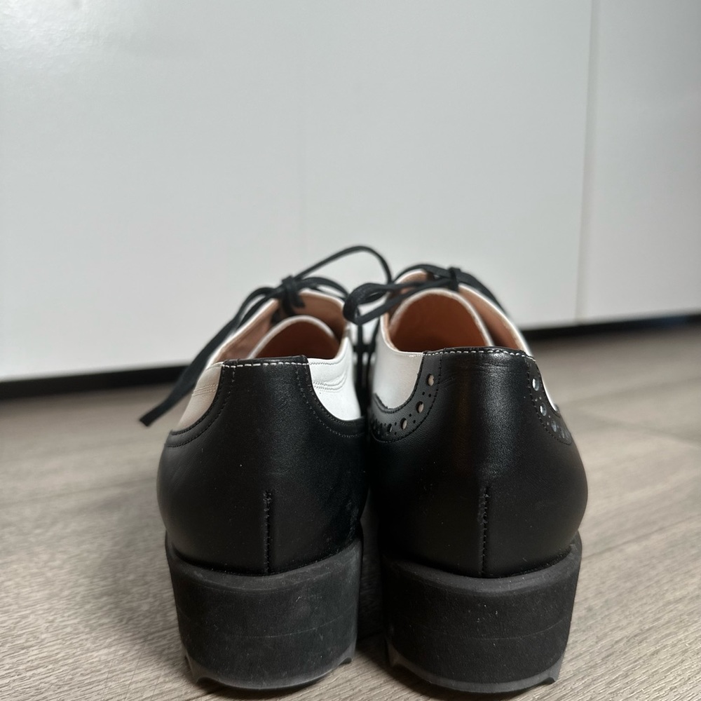Robert Clergerie x Dover Street Market Platform Oxfords Black White NEW - Picture 10 of 12